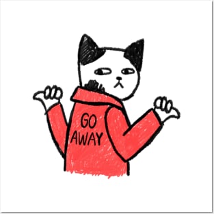 CAT go away Posters and Art